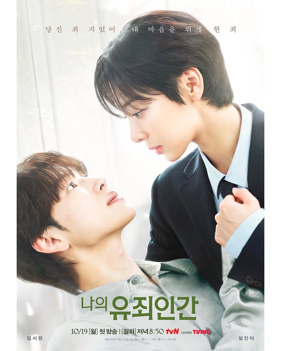 Poster drama Korea Love in Disguise yang diproduksi tvN, menampilkan judul serial sebagai materi promosi.