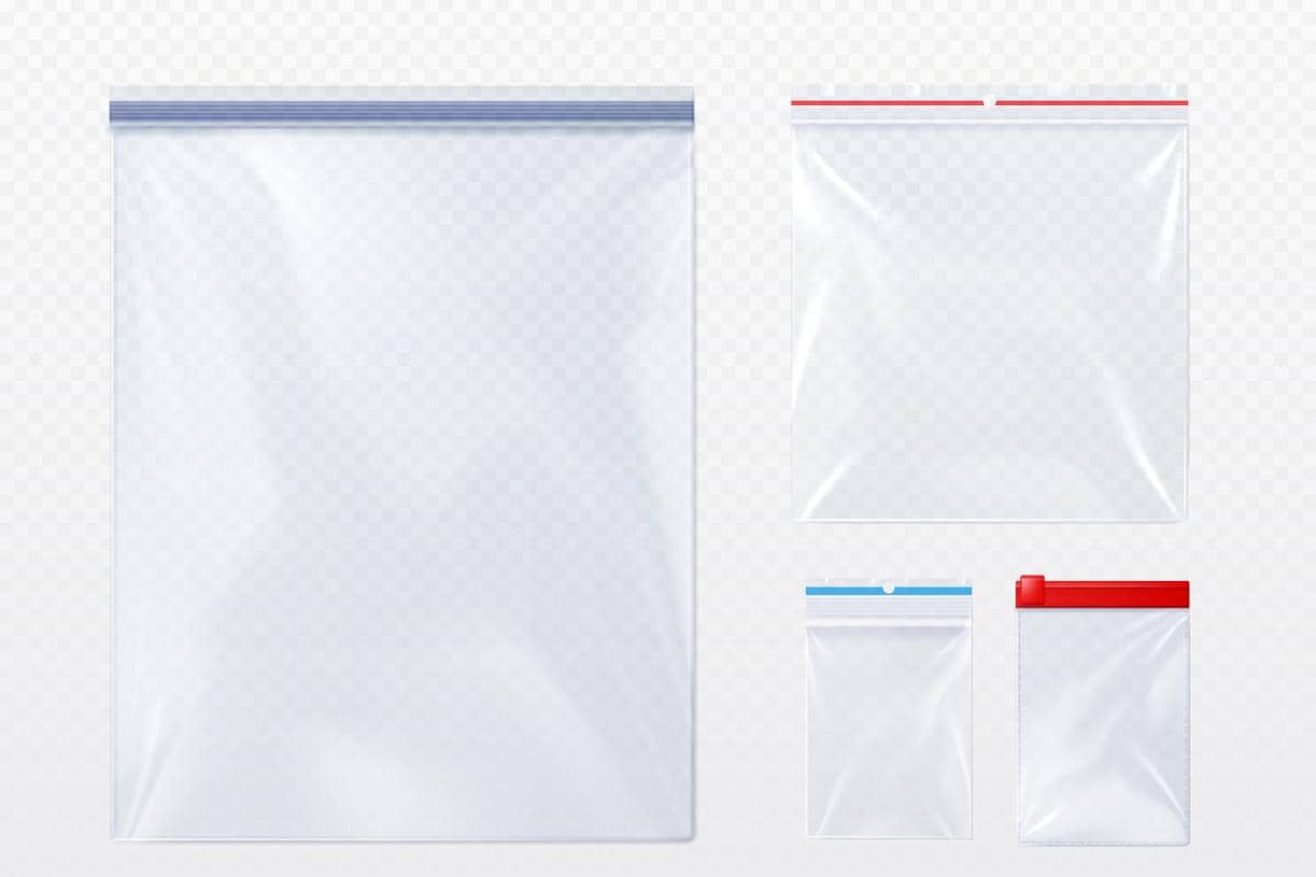 ilustrasi plastik zip lock