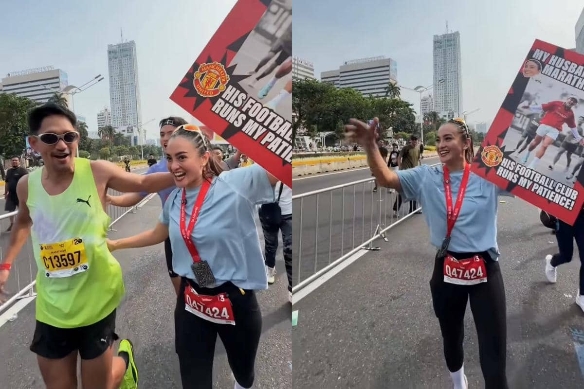 Ibnu Jamil dan Ririn Ekawati berpartisipasi dalam Jakarta Run Fest 2026 hari kedua, dalam unggahan Instagram Ririn Ekawati.