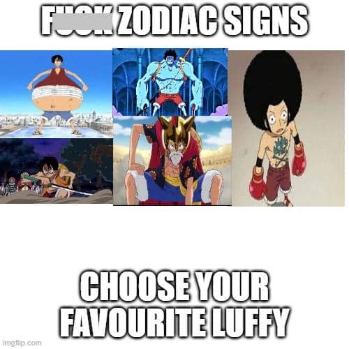 meme One Piece tentang rambut kribo