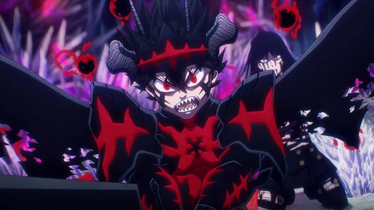 Asta menyelamatkan Nacht dalam adegan pertarungan anime Black Clover musim kedua produksi Studio Pierrot.