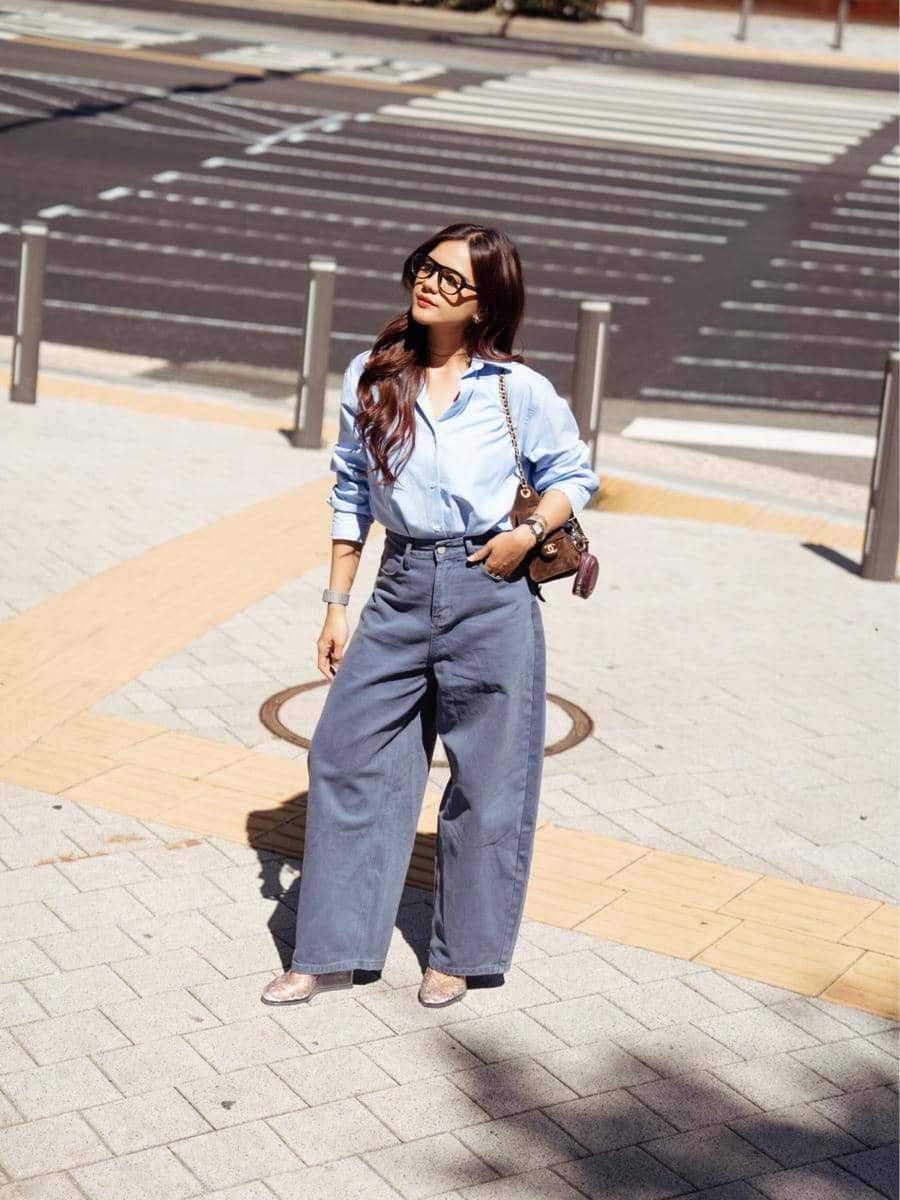 referensi outfit kuliah ala Audi Marissa