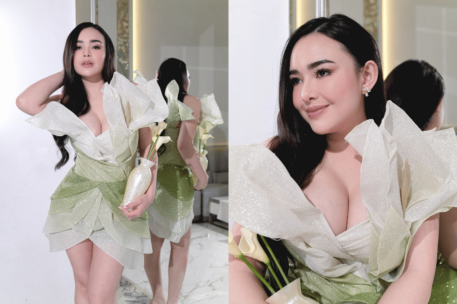 Gaya Amanda Manopo Pakai Tas Vas Bunga, Unik Banget! 