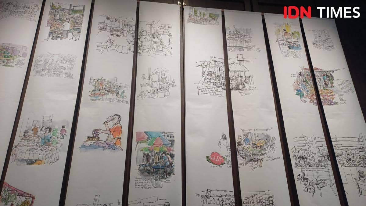 Potret lukisan di Artotel Harmoni, Jakarta Pusat