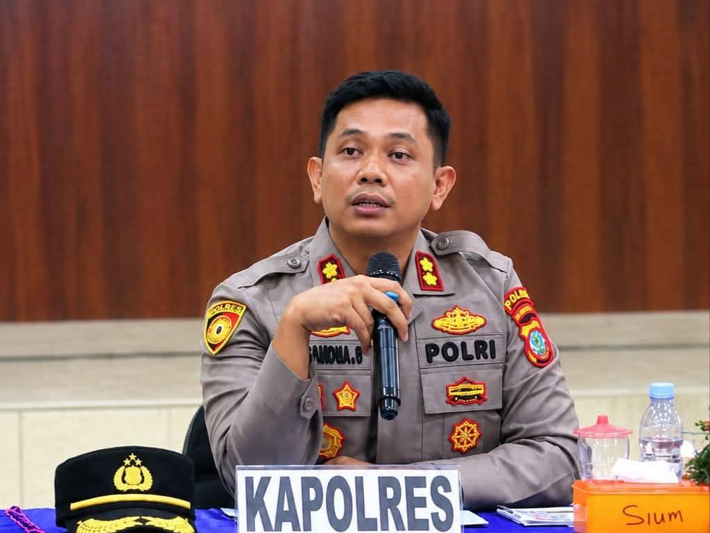 Potret Kapolres Minsel AKBP David Candra Babega dalam dokumentasi resmi yang dirilis oleh Polres Minsel.
