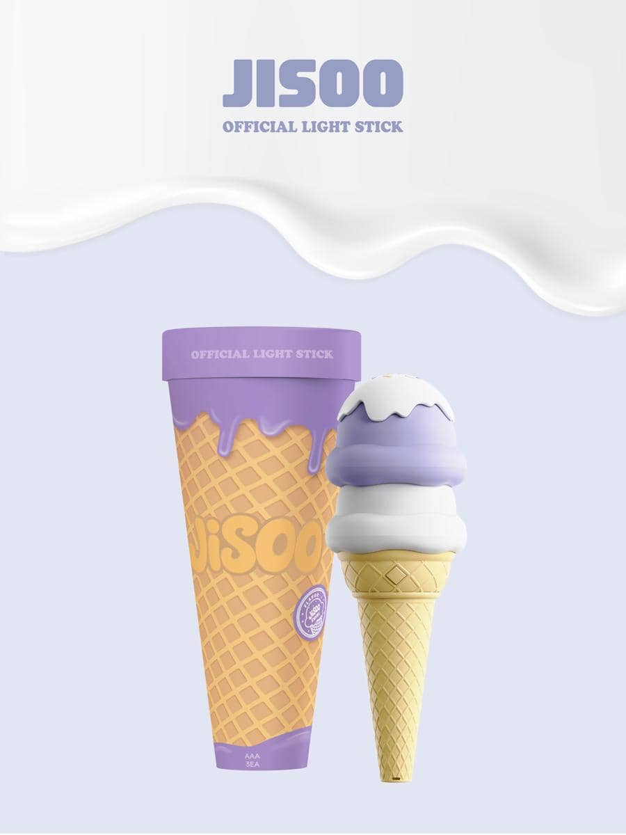Lightstick Jisoo BLACKPINK berbentuk es krim sebagai aksesori penggemar yang dibagikan akun resmi BLISSOO.