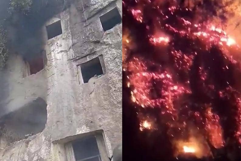 Ratusan Peti Mayat di Liang Batu Toraja Utara Terbakar