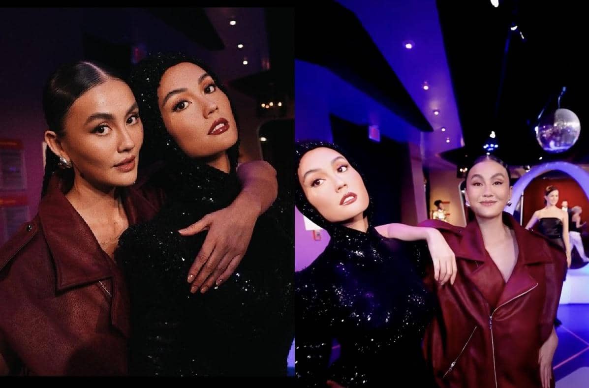 potret Agnes Mo berfoto dengan patung lilin dirinya di Madame Tussauds Hollywood