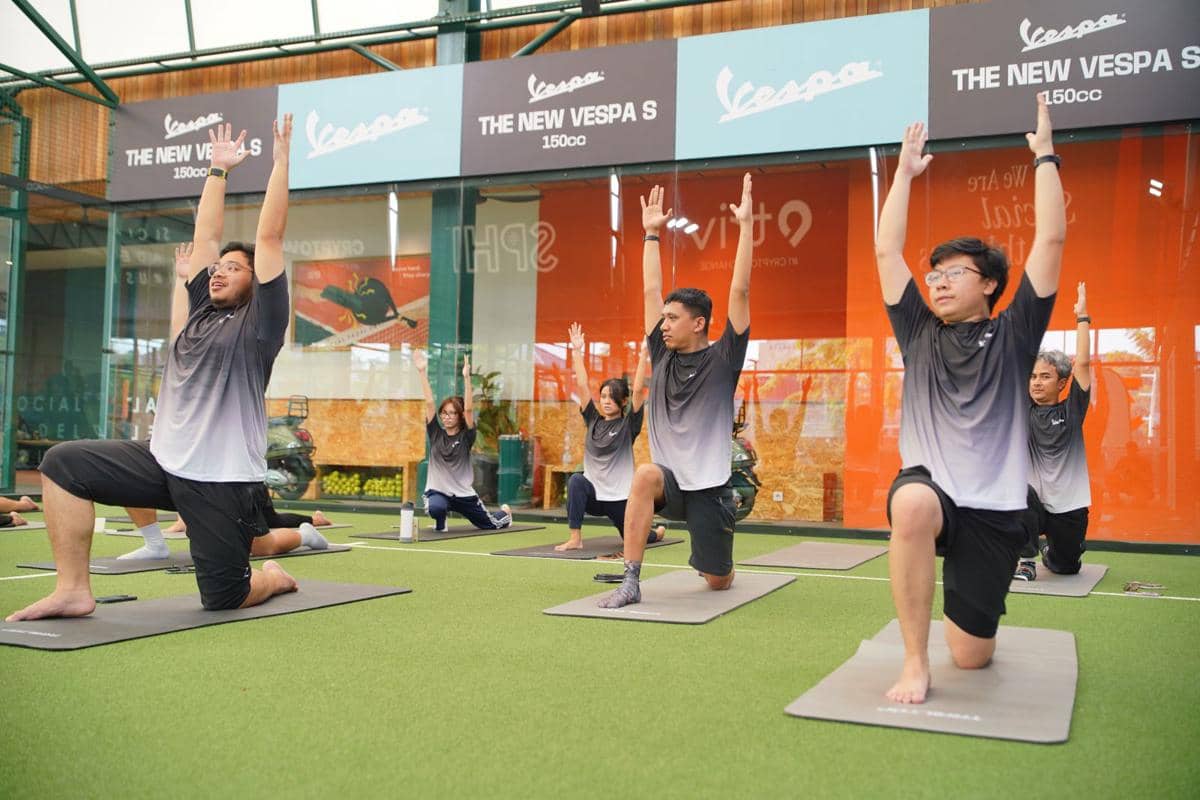 Acara "Vespa & you: An Active Afternoon to Experience Vespa S 150" di Social Padel House Urban Forest