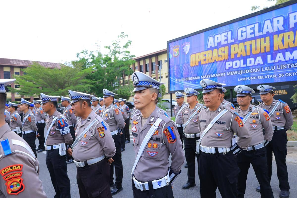 Apel gelar pasukan Operasi Patuh Krakatau 2026 Polda Lampung