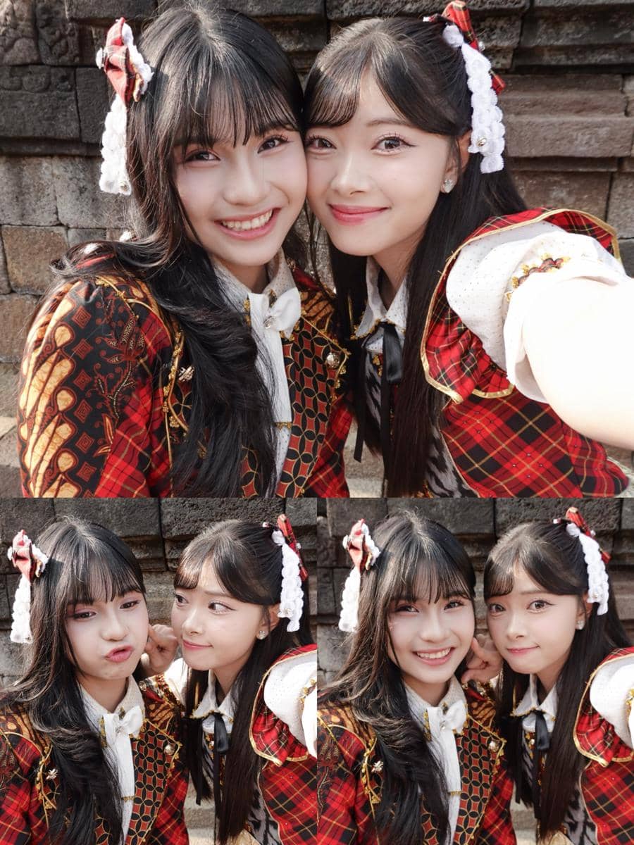 Suasana di balik layar pengambilan video musik “Ayo Senyumlah” JKT48, dibagikan melalui akun Instagram Fiony.