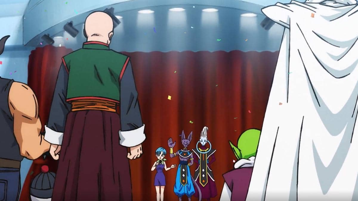Beerus diperkenalkan dalam acara ulang tahun Bulma pada adegan Dragon Ball Super produksi Toei Animation.