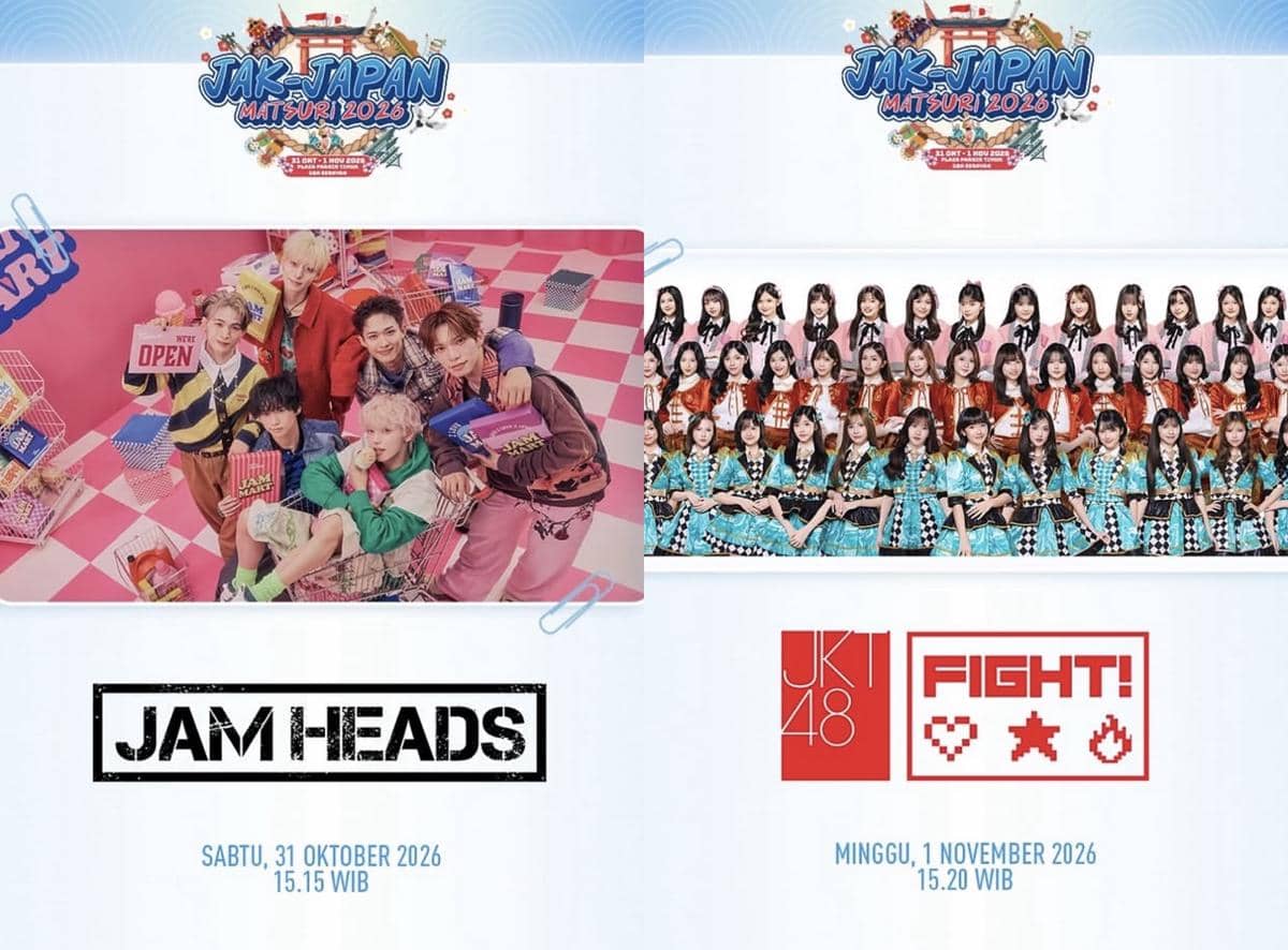 Lineup Jak-Japan Matsuri 2026 Day 1-2, Ada JKT48 hingga JAM HEADS