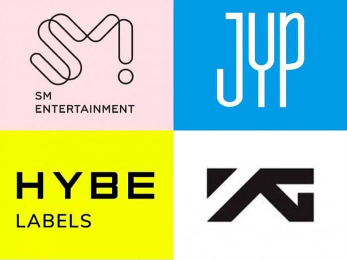 SM Entertainment, JYP Entertainment, HYBE LABELS, dan YG Entertainment