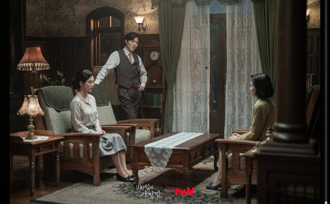 Cuplikan adegan drama 100 Days of Deception dalam materi promosi resmi yang didokumentasikan oleh tvN.