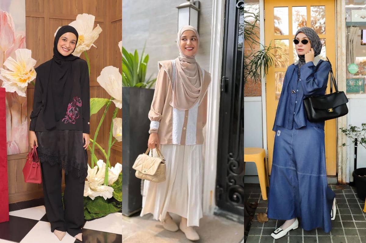 7 Outfit Hijab Pakai Kemeja ala Shireen Sungkar, Gak Ngebosenin!