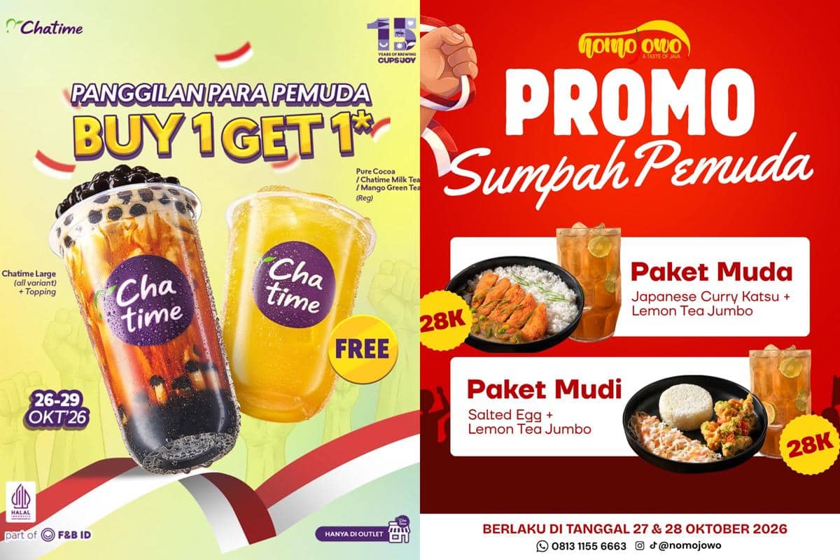 Promo Makanan dan Minuman dalam Rangka Hari Sumpah Pemuda 2026