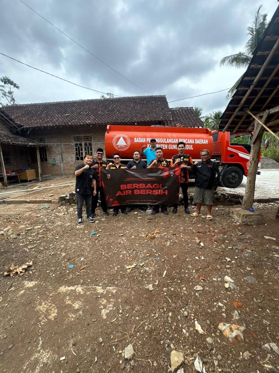 Penyaluran air bersih di wilayah Gunungkidul, Minggu (25/10/2026). (Dok. Istimewa)