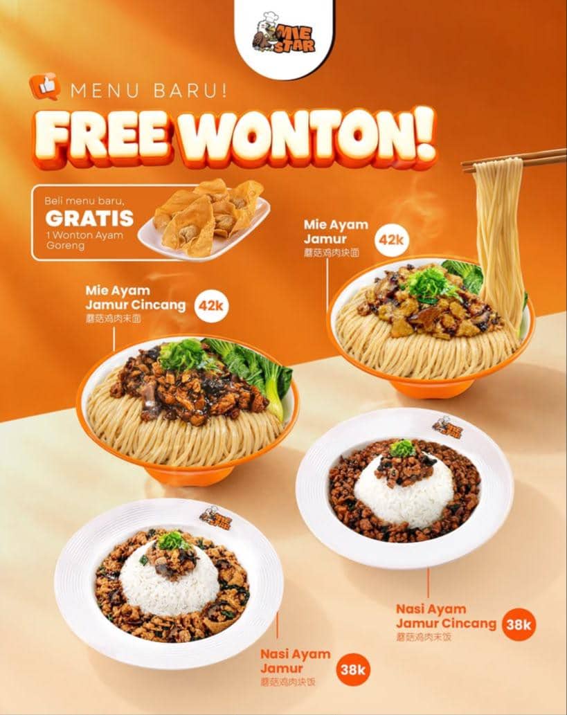 Potret poster menu Mie Star