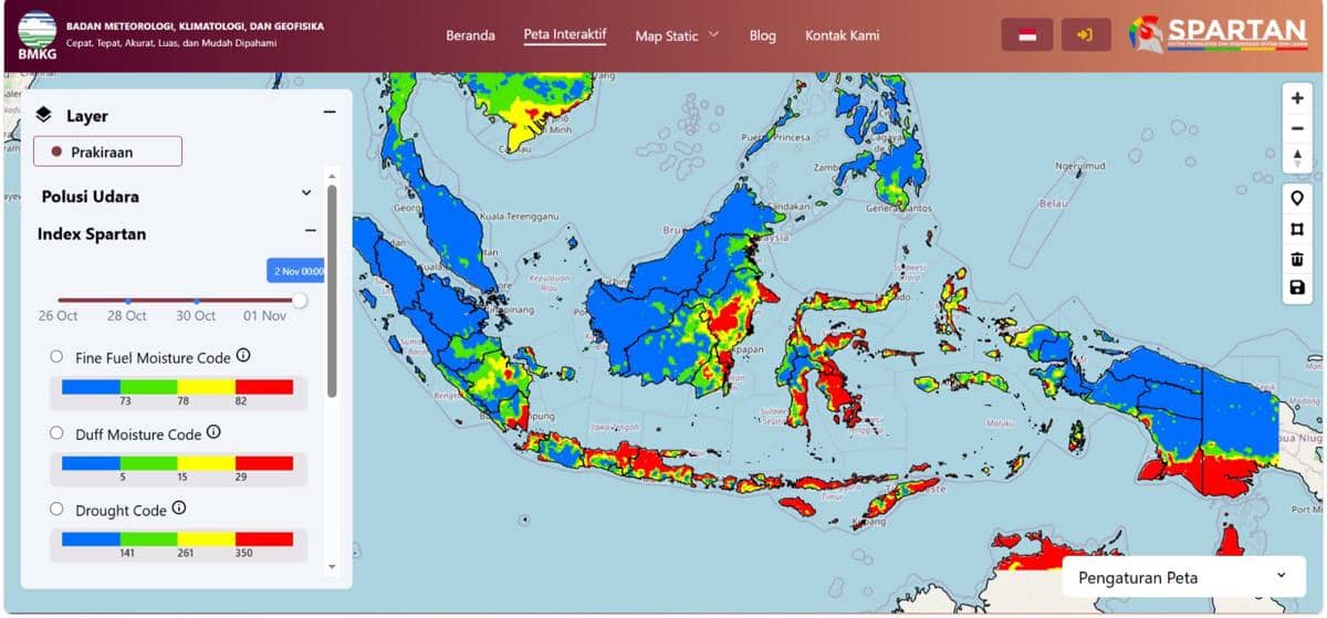 Mengenal Spartan, Sistem Peringatan Dini Karhutla dari BMKG