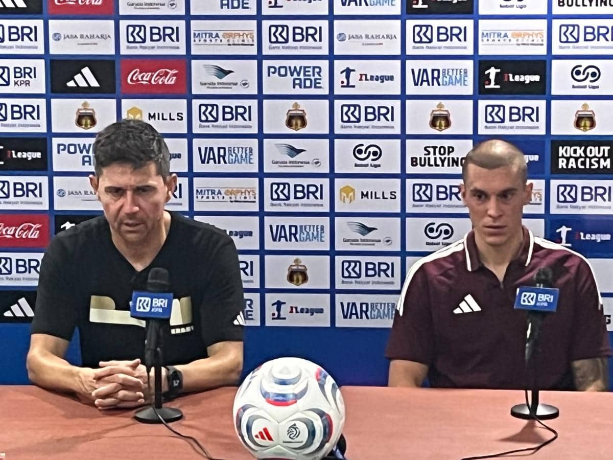 Post Match Press Conference Bhayangkara Presisi Lampung FC melawan PSM Makassar di Stadion Sumpah Pemuda Bandar Lampung, Senin (26/10/2026) malam. (Dok. MO Bhayangkara FC).