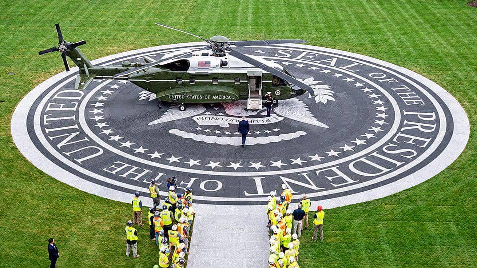 helipad di Gedung Putih
