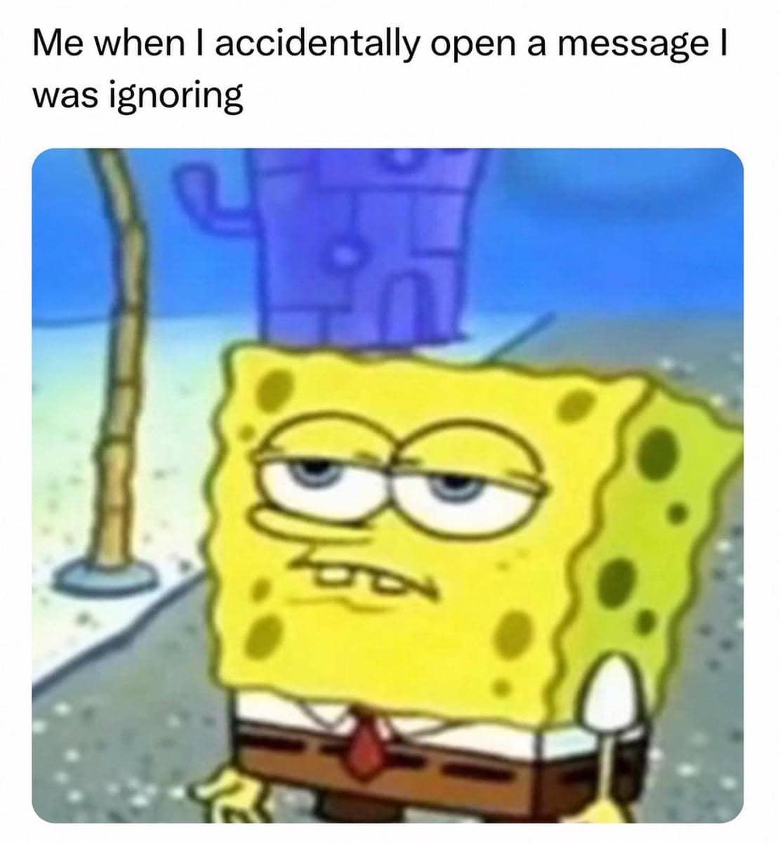 meme SpongeBob tentang momen gak disengaja
