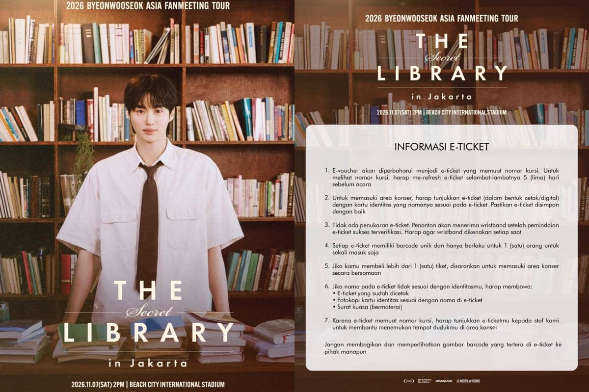 Fanmeeting Byeon Woo Seok Rilis Detail Soal E-Ticket di Jakarta, Simak!