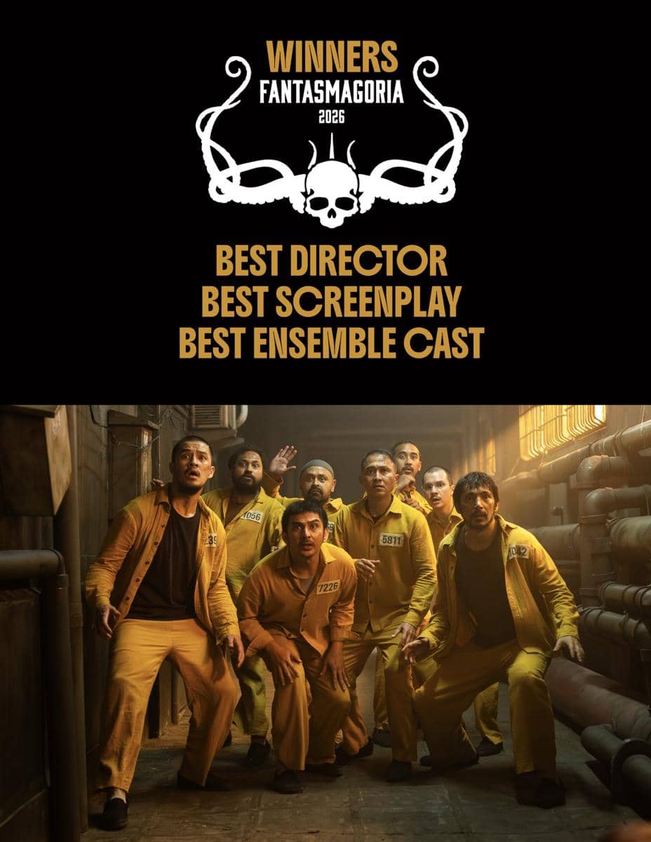 Unggahan tentang Ghost in the Cell yang meraih penghargaan di Fantasmagoria Film Festival 2026, dibagikan Joko Anwar di X.