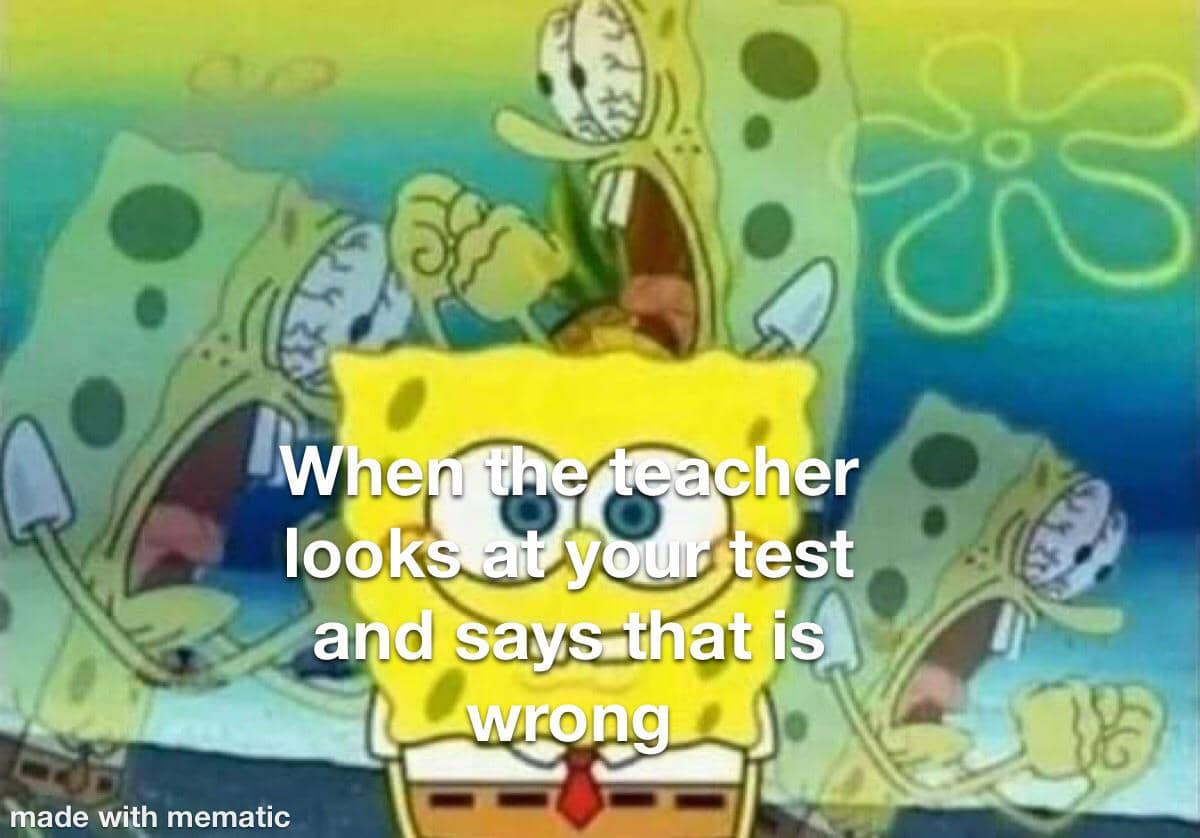 meme SpongeBob tentang murid
