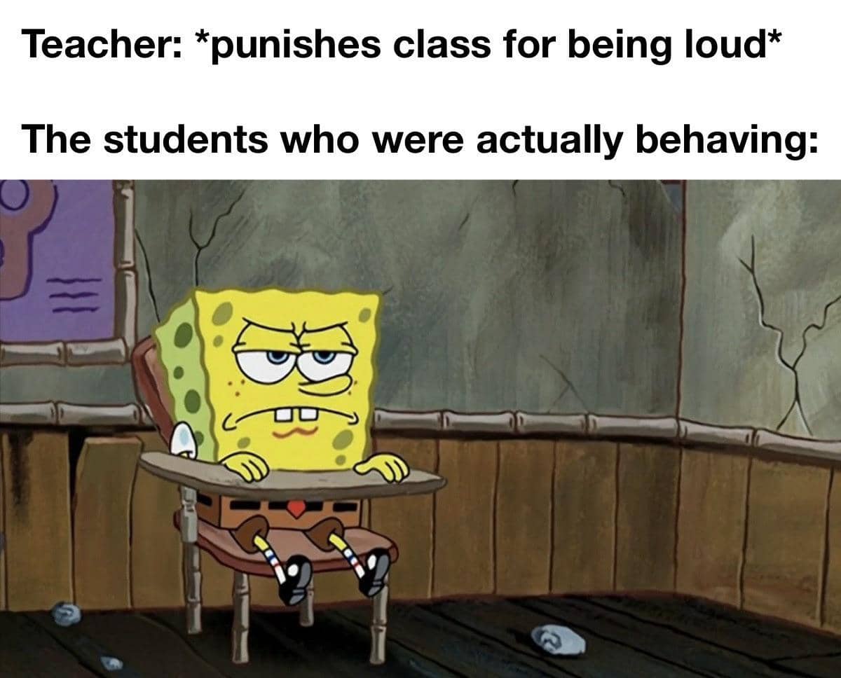 8 Meme SpongeBob tentang Murid, Keluh Kesahnya Relatable
