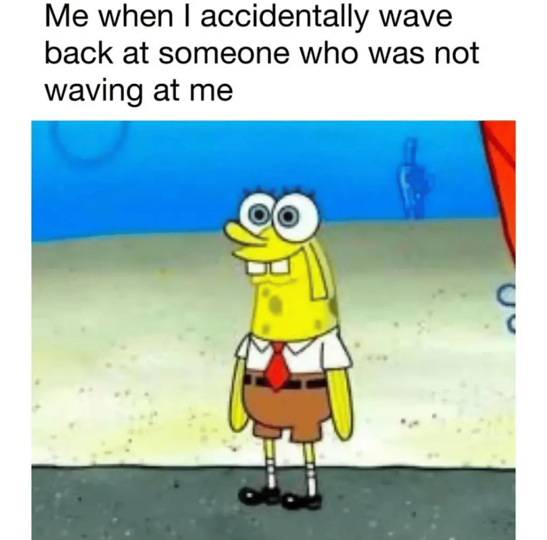 meme SpongeBob tentang momen gak disengaja