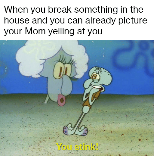 meme SpongeBob tentang momen gak disengaja