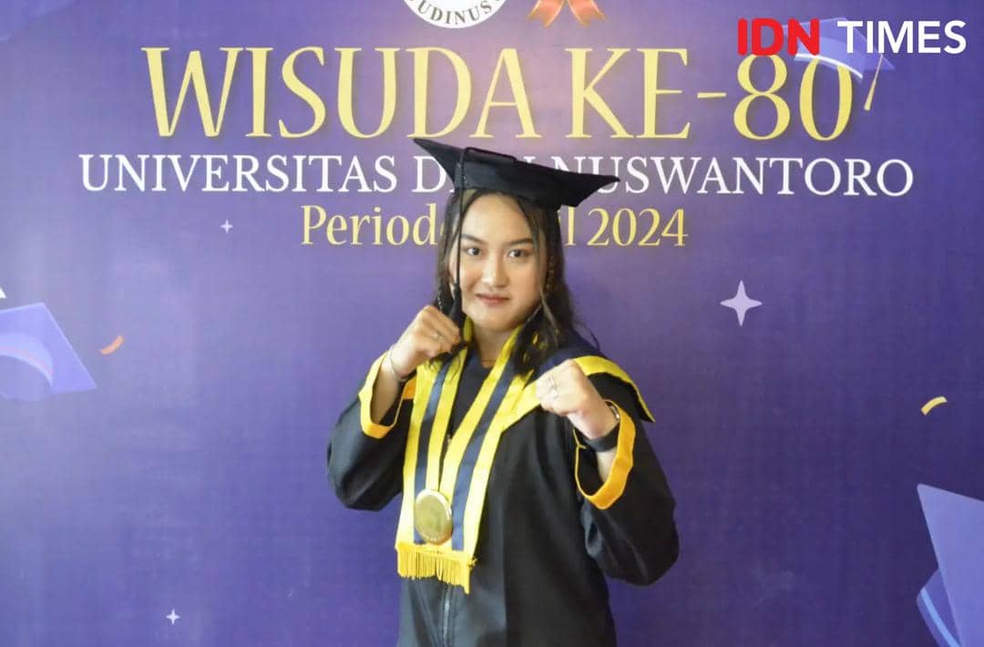 Potret Hera Irnandha setelah menyelesaikan kuliah di Udinus, saat berjuang menuntaskan pendidikan S2.