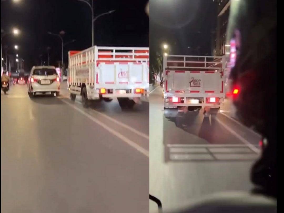 Viral! Mobil KDMP Ugal-ugalan di Bandar Lampung, Nyaris Tabrak Pemotor