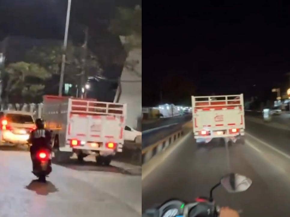 Tangkap layar rekaman video aksi mobil KDMP melintas ugal-ugalan di Kota Bandar Lampung