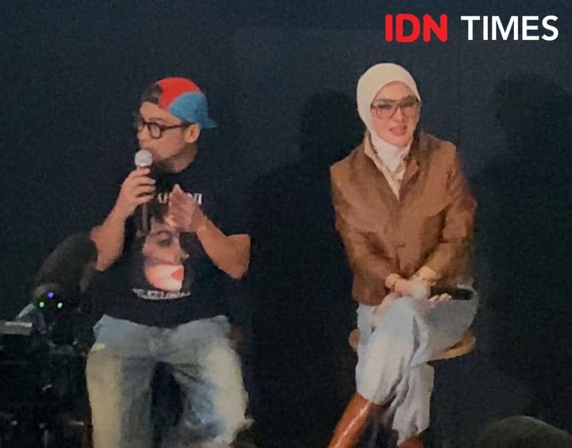 Suasana konferensi pers konser Syahrini bertajuk “Aku Kembali Live in Concert” di CGV Pasific Place, Jakarta.