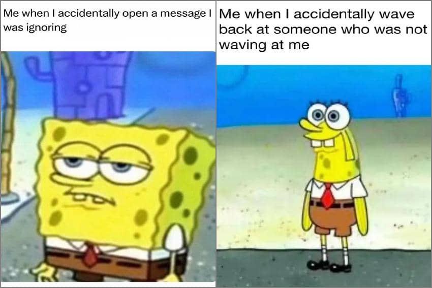 8 Meme SpongeBob tentang Momen Gak Disengaja, Malu-maluin!