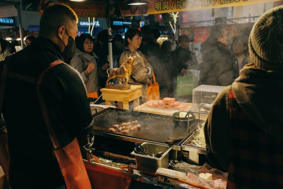 pasar jajanan kaki lima di Seoul