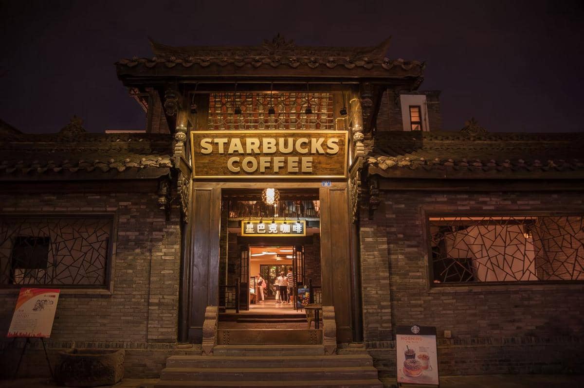 ilustrasi Starbucks, kedai kopi, kafe, tempat nongkrong, tempat ngopi, China