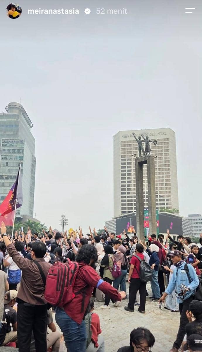Meira Anastasia ikut turun saat aksi demo 28 Oktober 2026