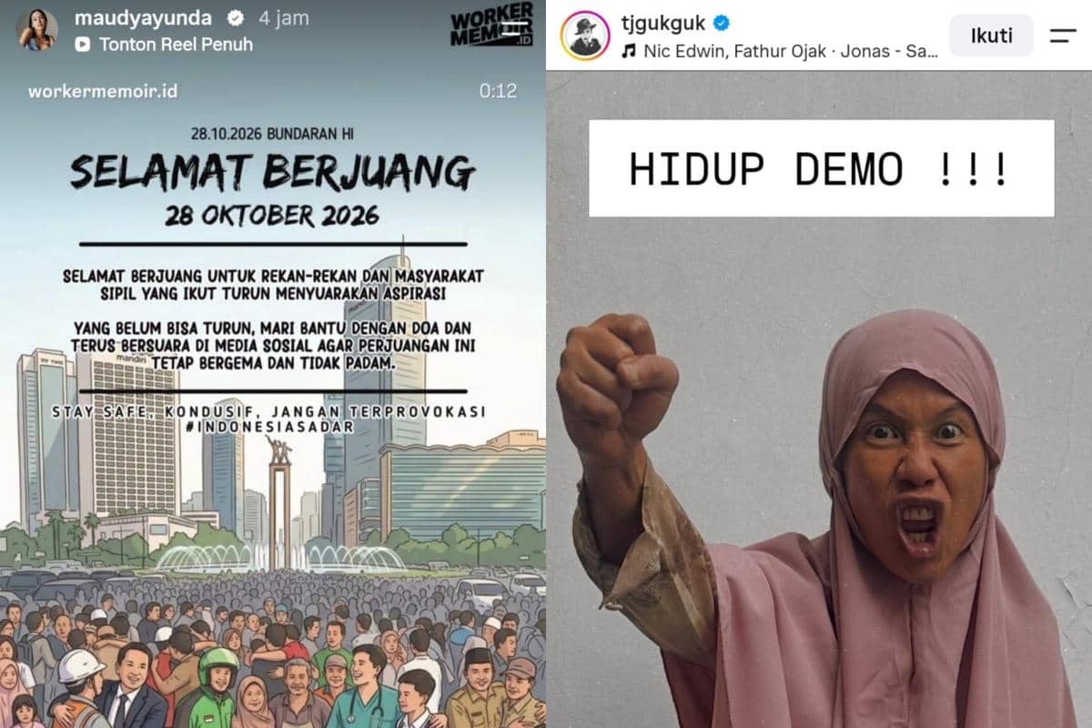 13 Artis Tunjukkan Dukungan untuk Aksi Demo 28 Oktober 2026 Lewat Sosmed