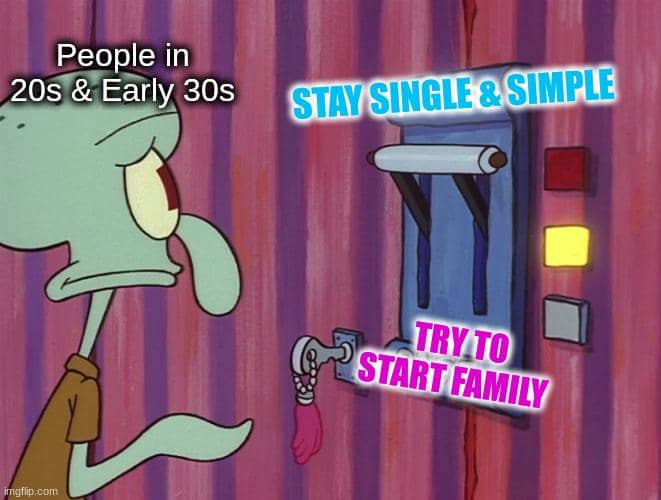 meme SpongeBob tentang pilihan yang sulit