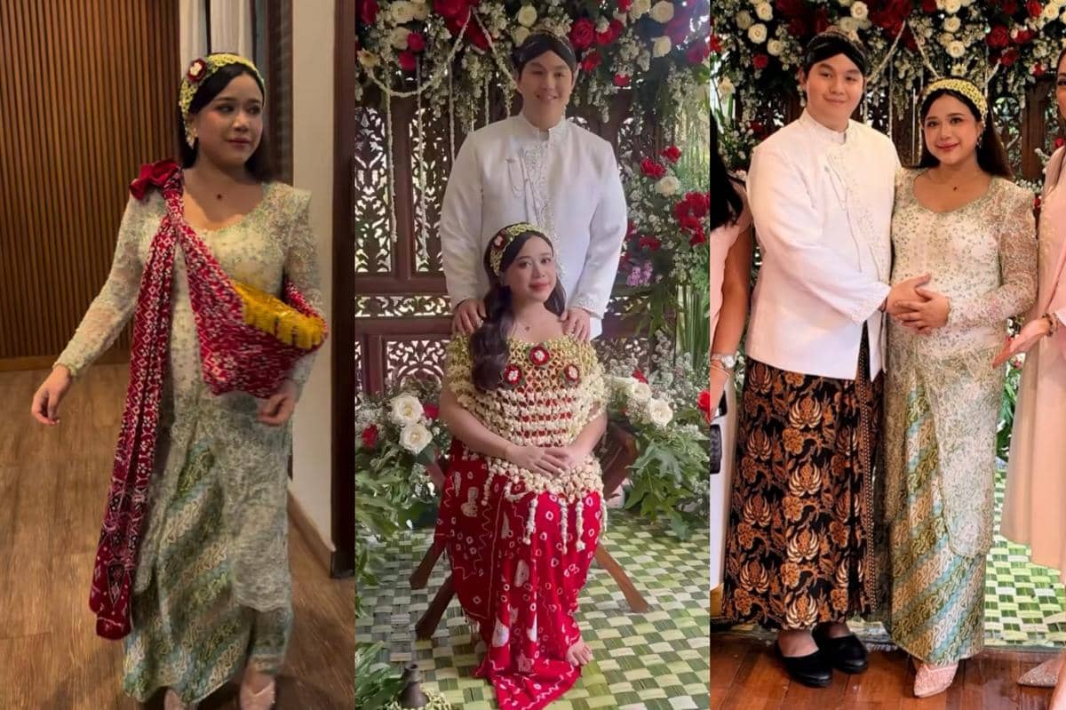 5 Inspirasi Kebaya dan Makeup Mitoni Brisia Jodie, Auranya Keibuan!