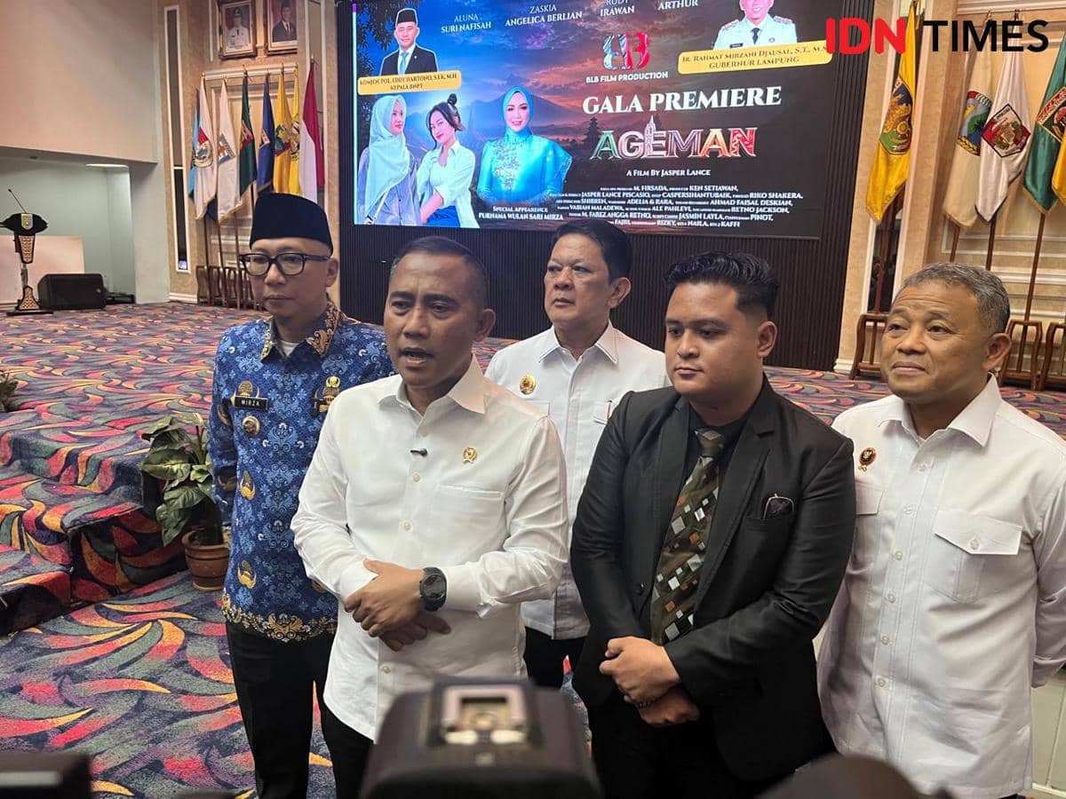 Kepala BNPT, Komjen Eddy Hartono menghadiri pemutaran film AGEMAN di Pemprov Lampung, Rabu (28/10/2026)