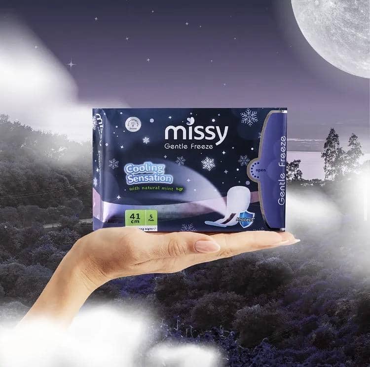 Visual promosi produk Missy Gentle Freeze dari akun Instagram Missy.id untuk informasi produk dan merek.
