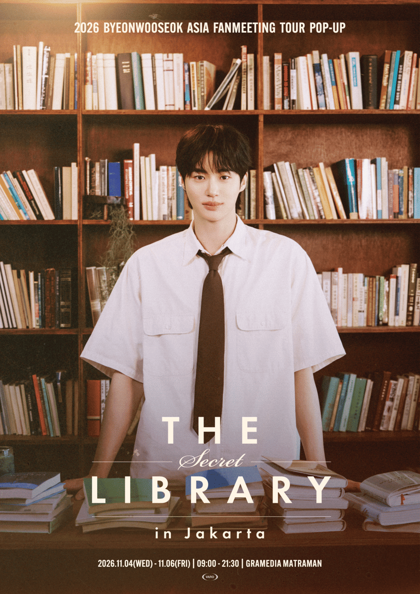 poster pop-up fan meeting Byeon Woo Seok di Indonesia