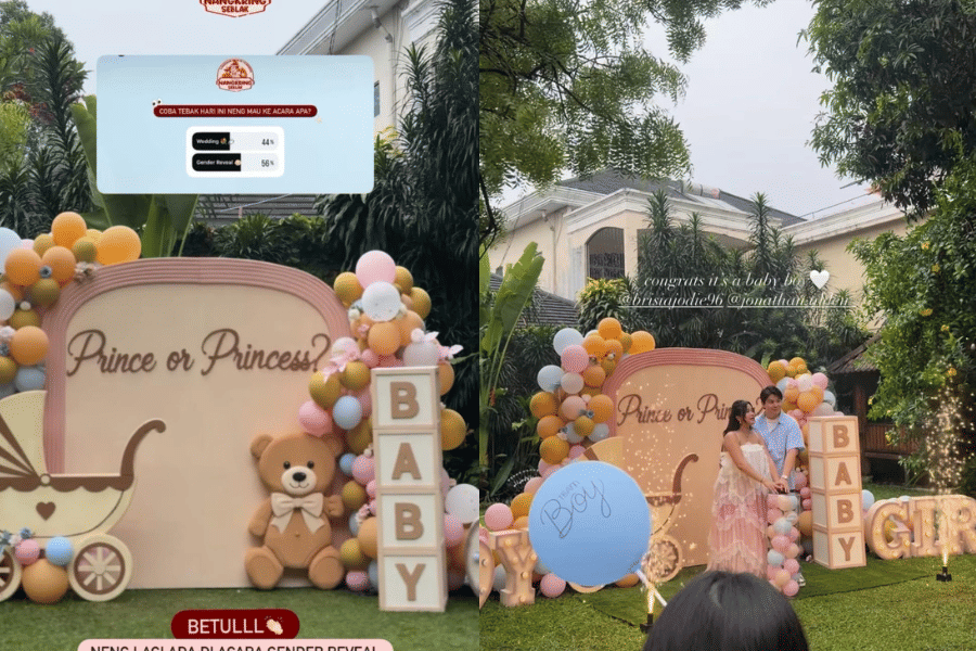 Dekorasi Gender Reveal Brisia Jodie, Simpel dan Thoughtful!