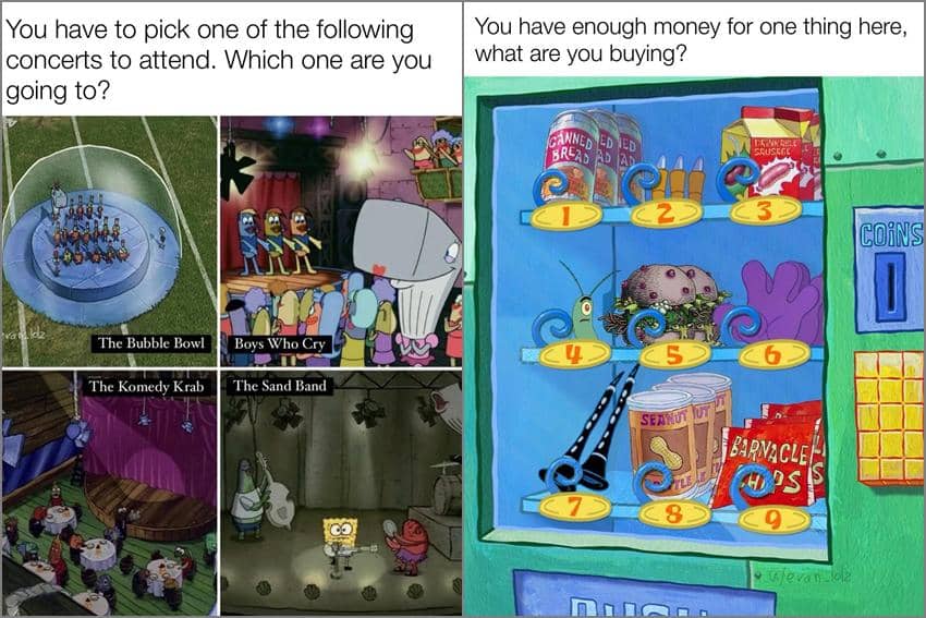 8 Meme SpongeBob tentang Pilihan yang Sulit, Pusing!
