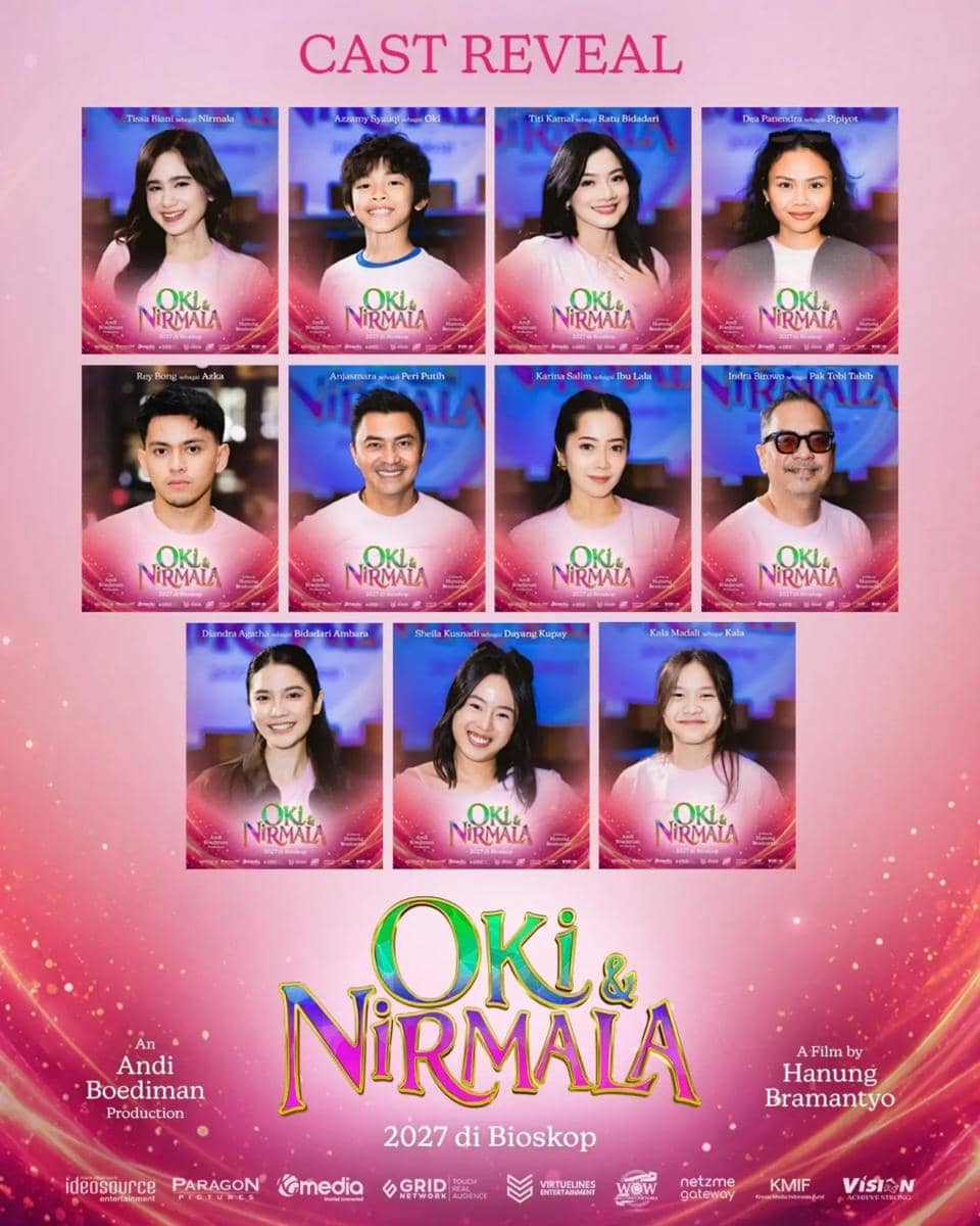 Cast reveal film Oki & Nirmala yang akan tayang 2027 di bioskop (instagram.com/filmokinirmala)
